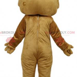 Mascotte de lion avec de beaux yeux bleus. Costume de lion -