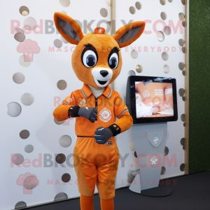 Orange Roe Deer mascotte...