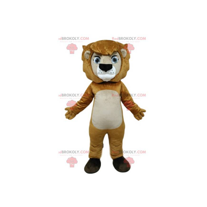Lion maskot med smukke blå øjne. Lion kostume - Redbrokoly.com Lion maskot med smukke blå øjne. Lion kostume - Redbrokoly.com