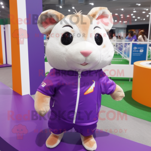 Paars Hamster mascotte...