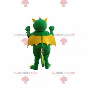 Mascotte drago verde super comico. Costume da drago -