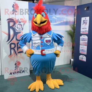 Sky Blue Roosters maskot...