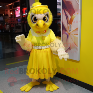 Lemon Yellow Hawk maskot...