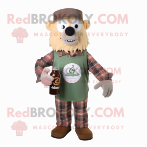 Rustgrøn øl maskot kostume...