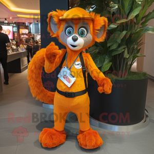 Orange Lemur mascotte...