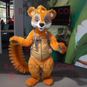 Orange Lemur mascotte...
