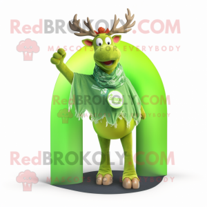 Lime Green Elk mascotte...