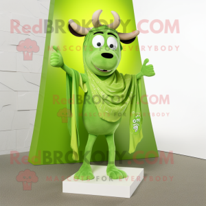 Lime Green Elk maskot...