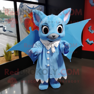 Sky Blue Bat mascotte...