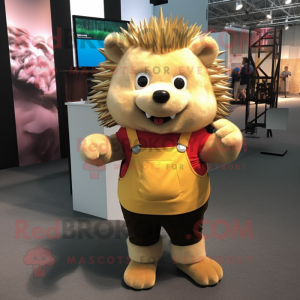 Gold Hedgehog mascotte...