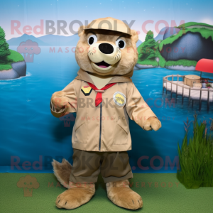 Beige Otter mascotte...