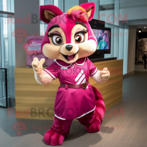 Magenta Chipmunk mascotte...