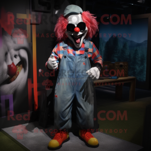 nan Evil Clown mascot costume character dressed with a Cargo Pants and Sunglasses