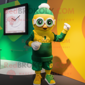Gul irländsk flagga maskot...