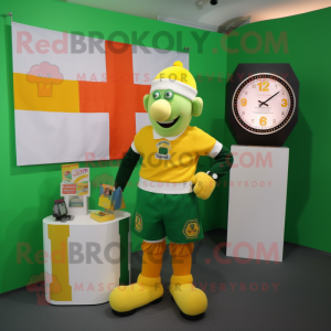 Gul irsk flag maskot...