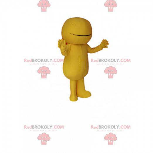 Mascotte de bonhomme jaune. Costume de bonhomme jaune -