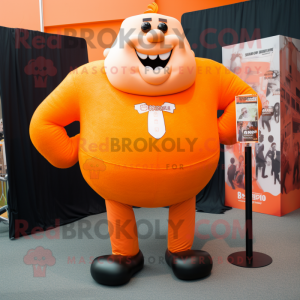 Orange Strongman maskot...