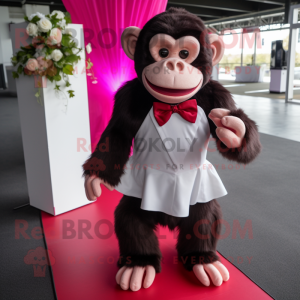 Magenta chimpansee mascotte...