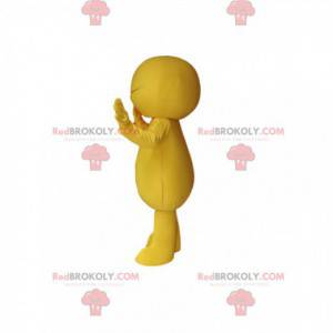 Mascotte de bonhomme jaune. Costume de bonhomme jaune -