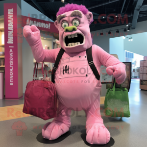 Roze Frankenstein mascotte...