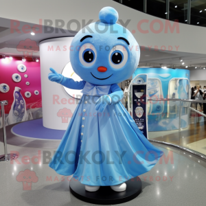 Sky Blue Gyro maskot kostym...