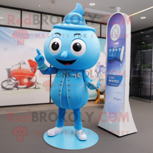 Sky Blue Gyro maskot drakt...