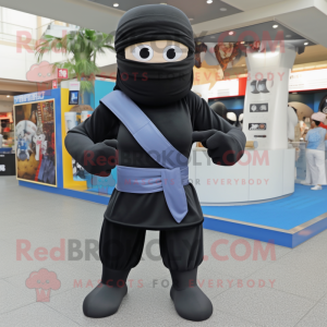 nan Ninja mascot costume character dressed with a Tank Top and Wraps