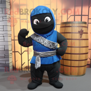 nan Ninja mascot costume character dressed with a Tank Top and Wraps