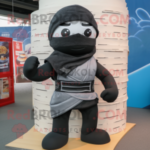 nan Ninja mascot costume character dressed with a Tank Top and Wraps