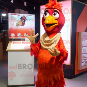 nan Tandoori Chicken mascot costume character dressed with a Midi Dress and Shawl pins