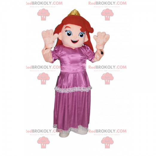 Mascota princesa con un vestido rosa. Disfraz de princesa. -