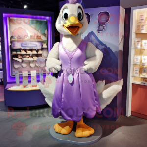 Lilla Swan maskot kostume...