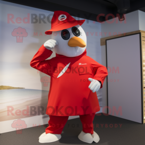 Red Gull maskot kostume...