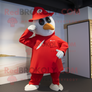 Red Gull maskot kostym...
