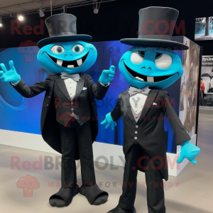 Cyan Undead maskot kostume...