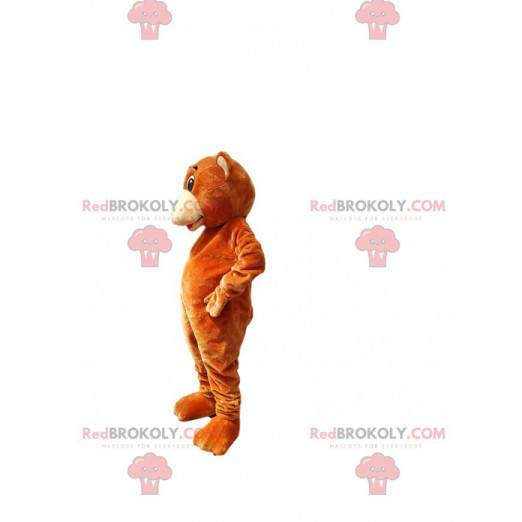 Brun björnmaskot. Brunbjörndräkt - Redbrokoly.com