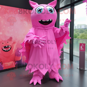 Pink Demon mascotte kostuum...