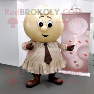 Beige Chokolade maskot...