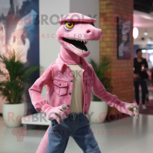 Pink Coelophysis maskot...