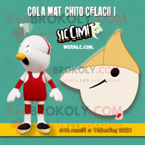 Cream Gull maskot kostume...