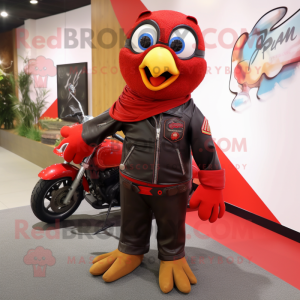 Red Quail maskot kostume...