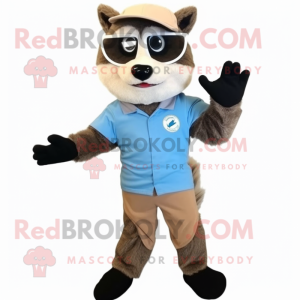 Postava maskota Tan Raccoon...