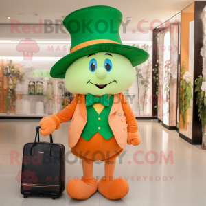 Peach Leprechaun Hat maskot...