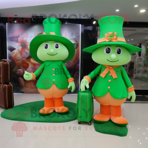 Peach Leprechaun Hat maskot...