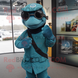 Teal Navy Seal mascotte...