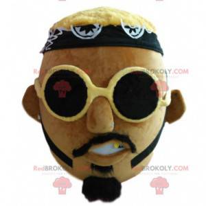 Mandlig maskot i urban stil med solbriller - Redbrokoly.com