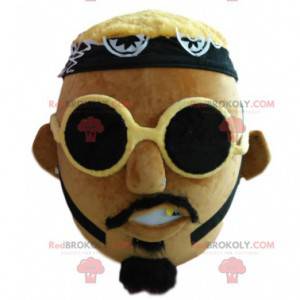 Mascotte d'homme au style urbain avec des lunettes de soleil -