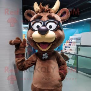 Brown Reindeer mascotte...