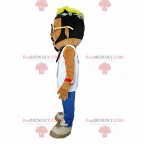 Urban style man mascot with sunglasses - Redbrokoly.com