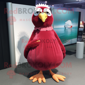 Maroon Seagull maskot drakt...